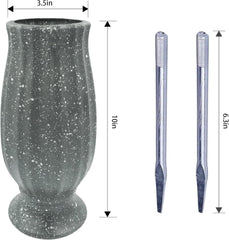 Moriahan vase détail pique métal garantissant ancrage solide
