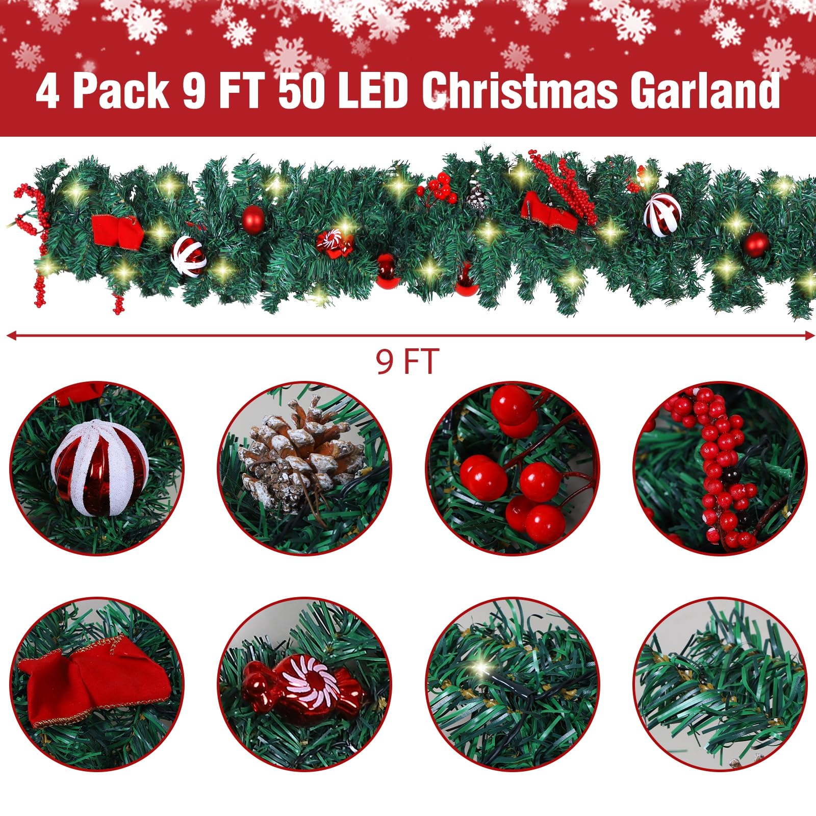 MorTime détail des 50 LED blanc chaud offrant lumière douce et économie
