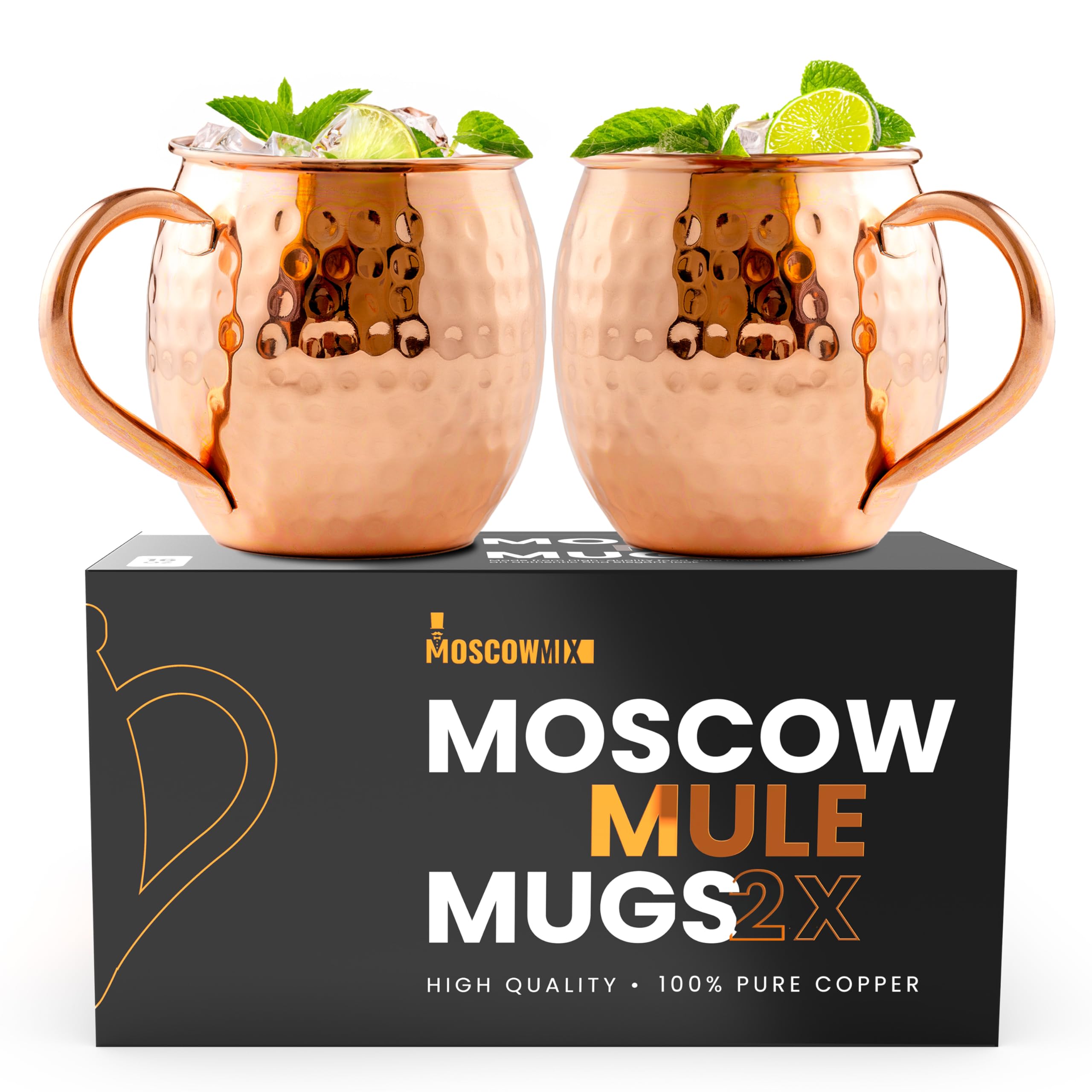 Moscow-Mix paire de mugs face avant montrant élégance et robustesse