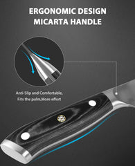 MOSFiATA manche Micarta détail, prise en main confortable et antidérapante