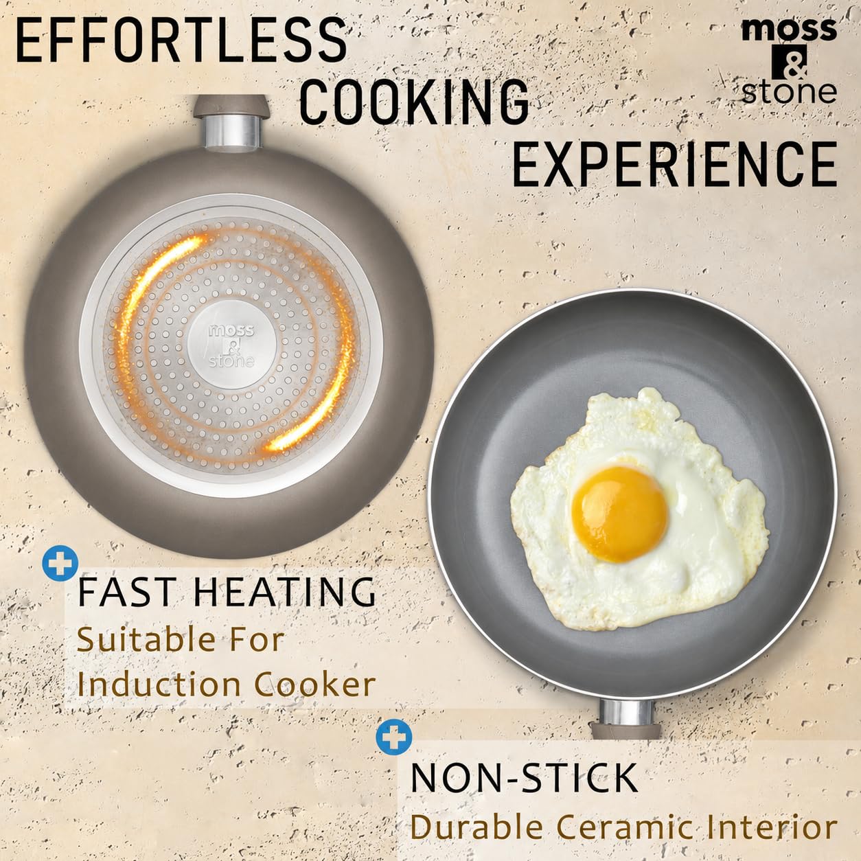 Moss & Stone casserole 2,5 qt idéale pour mijotés et portions familiales