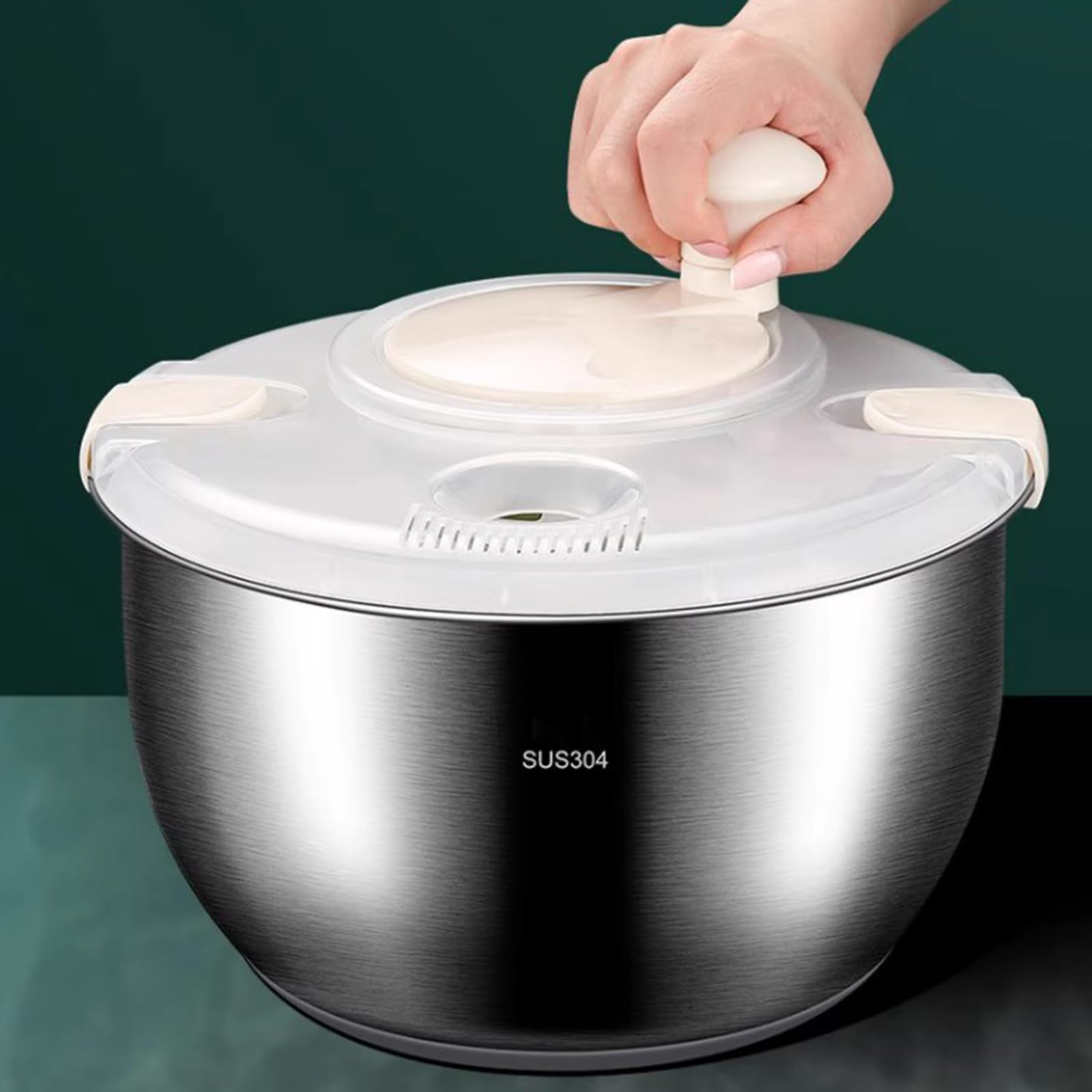 MOUNW essoreuse comparaison d'échelle montrant capacité 6 litres pratique