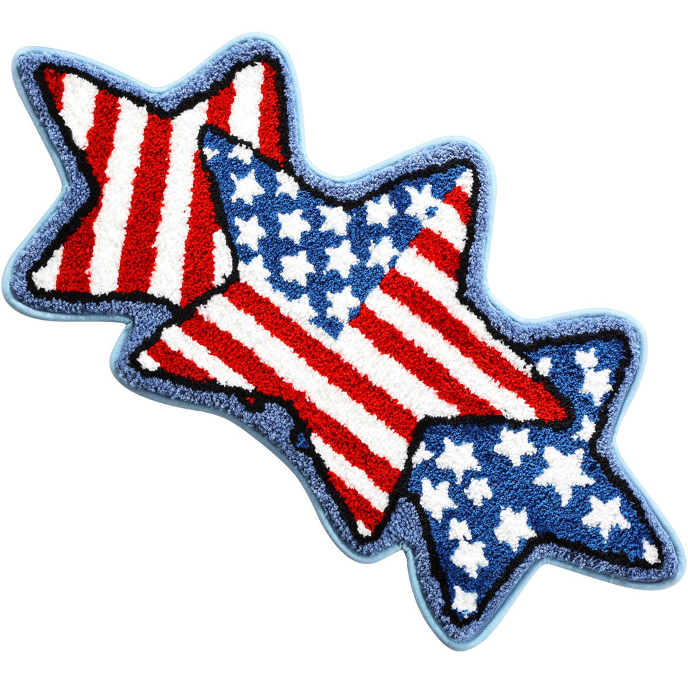 Moutina tapis de bain face avant avec motif drapeau, ajout décoratif