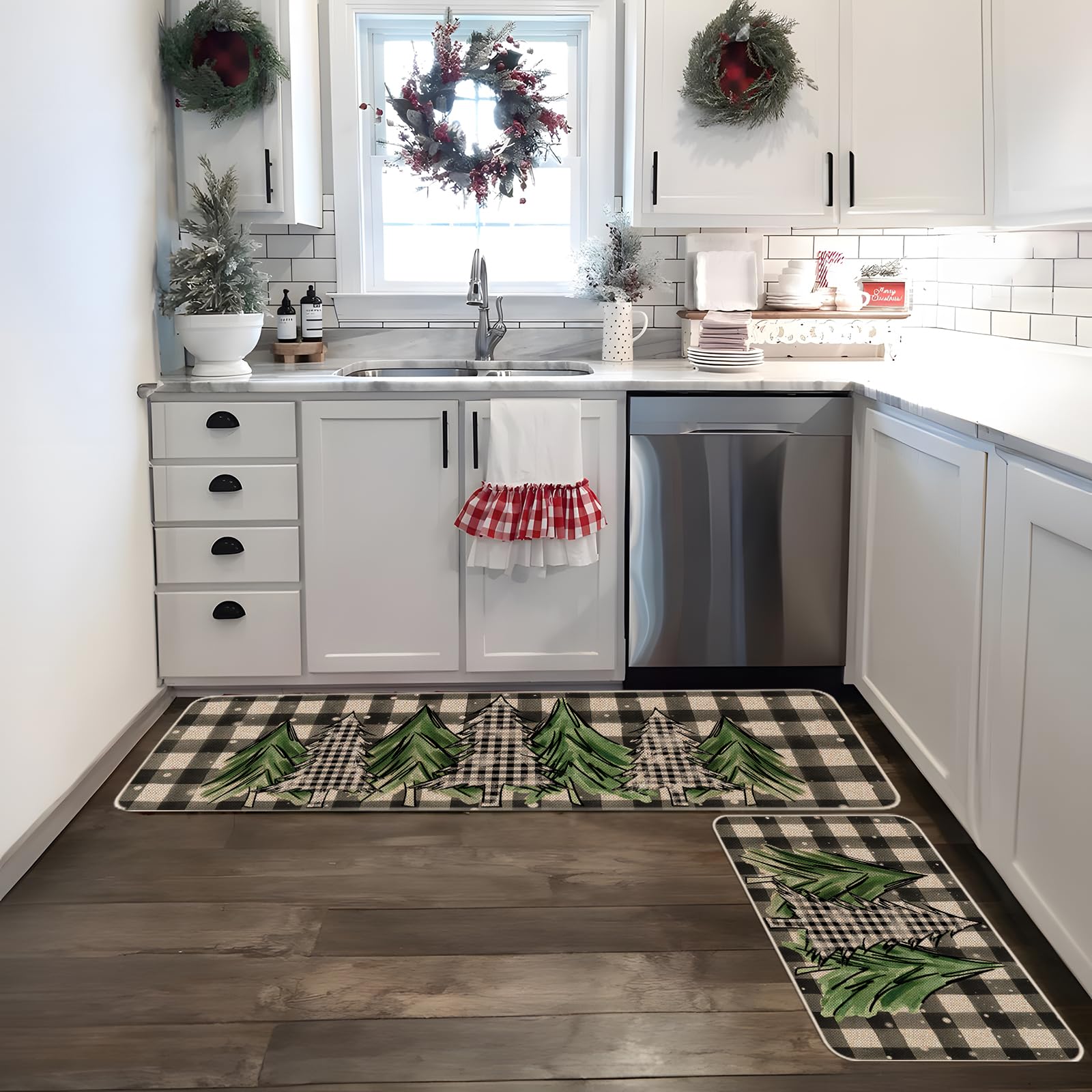 Moutina tapis mis en situation dans salon pour ambiance de Noël