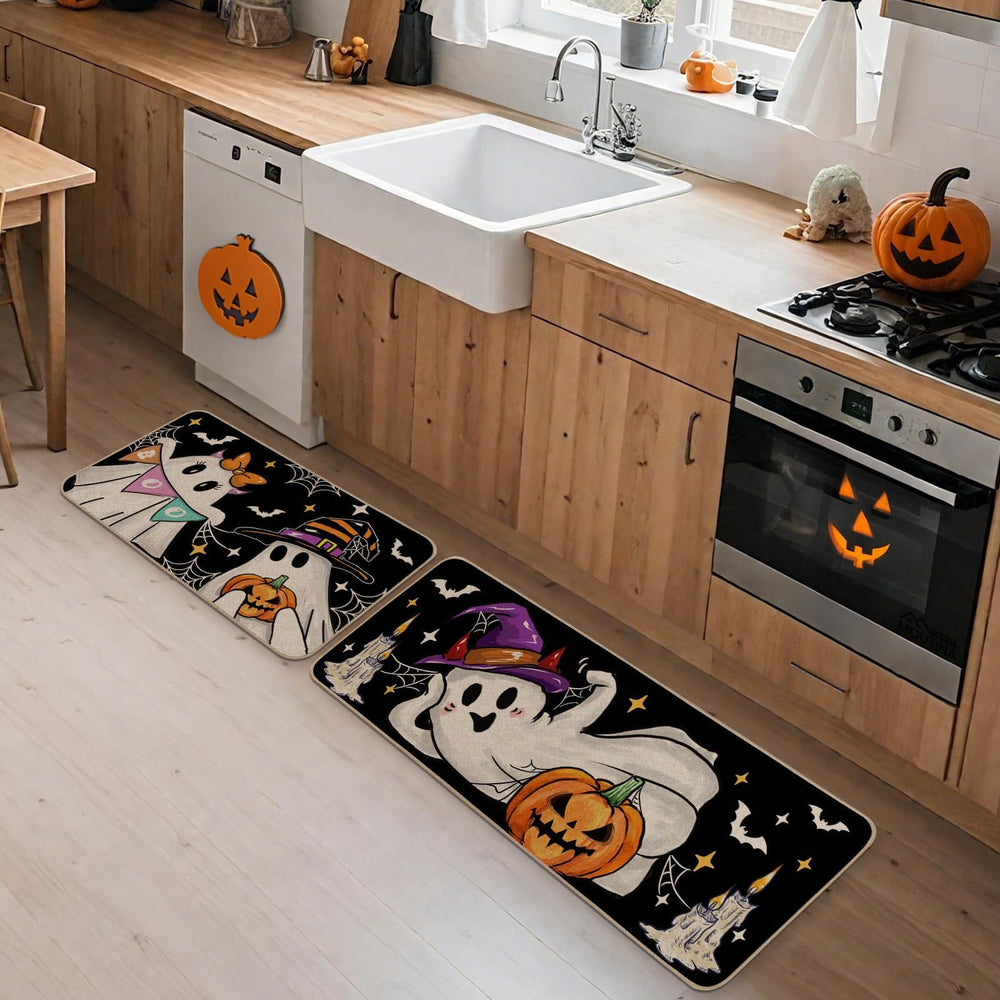 Moutina tapis en situation devant porte pour décoration saisonnière pratique