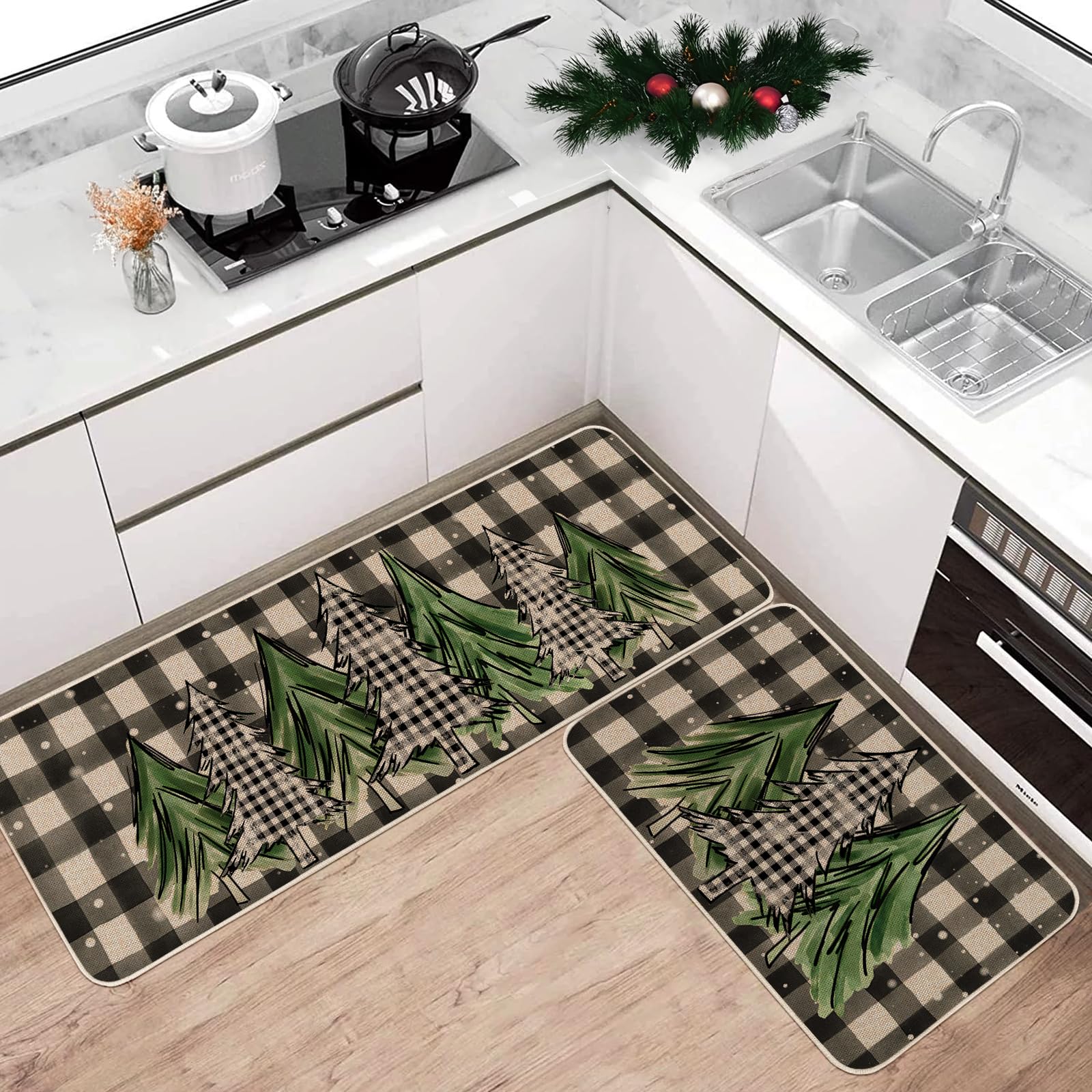 Moutina gros plan du motif buffalo plaid montrant texture et style