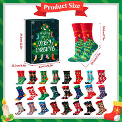 MOVINPE chaussette de face motif de Noël, design festif et confort visible