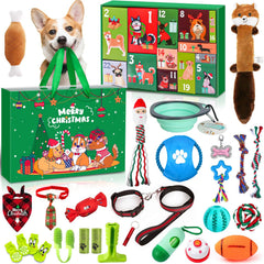 MOVINPE emballage du calendrier montrant 24 cases et surprise pour chien