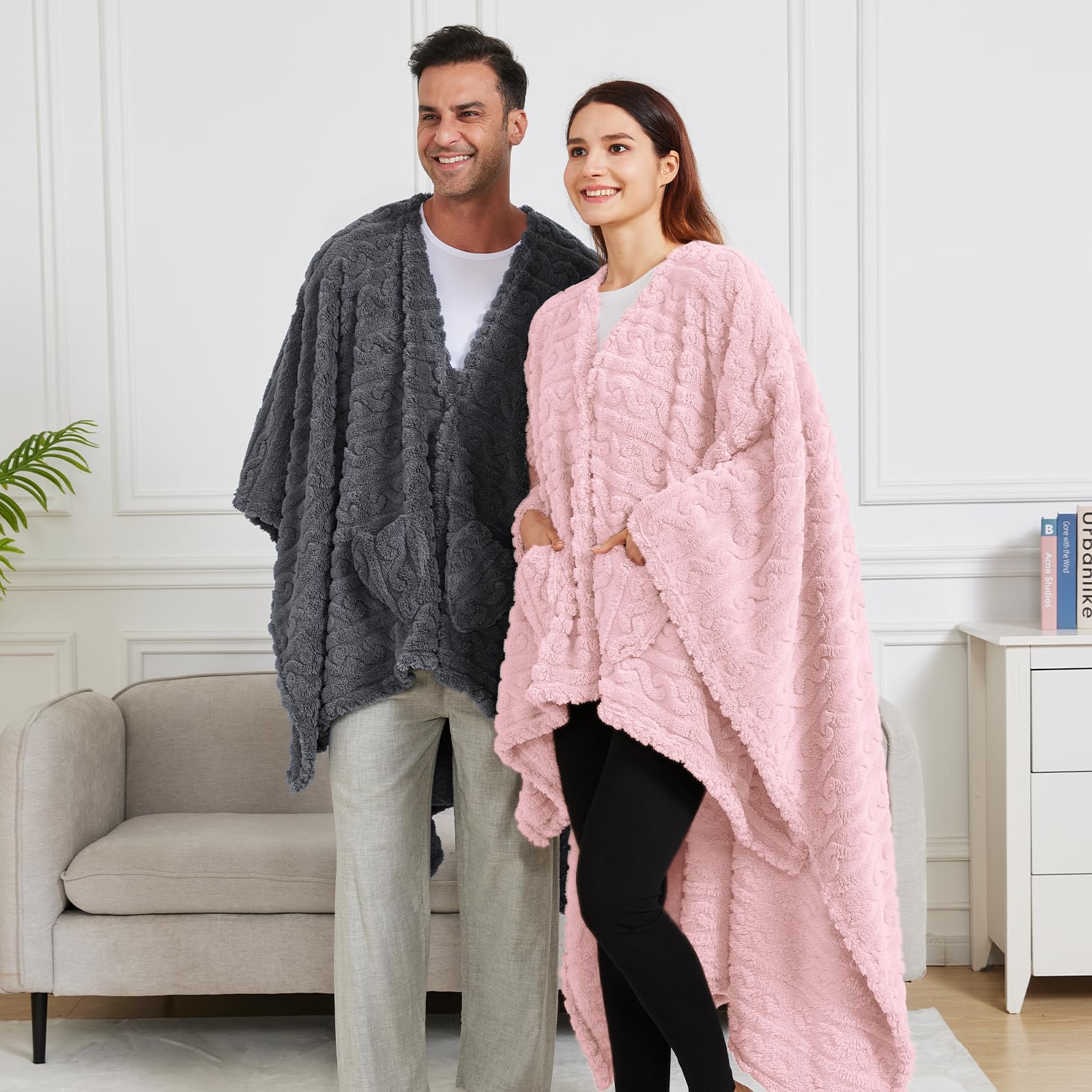 Mowkim couverture pliée prête à ranger ou offrir