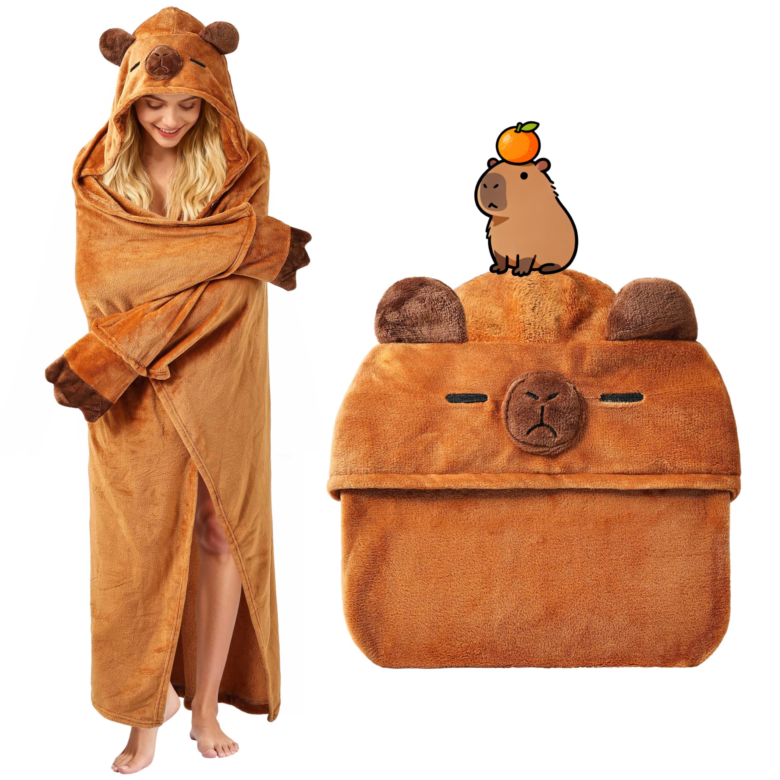 Moyel capybara face avant montrant le design adorable et chaleureux