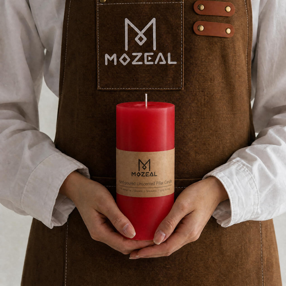 MOZEAL gros plan texture de cire illustrant qualité coulée à la main