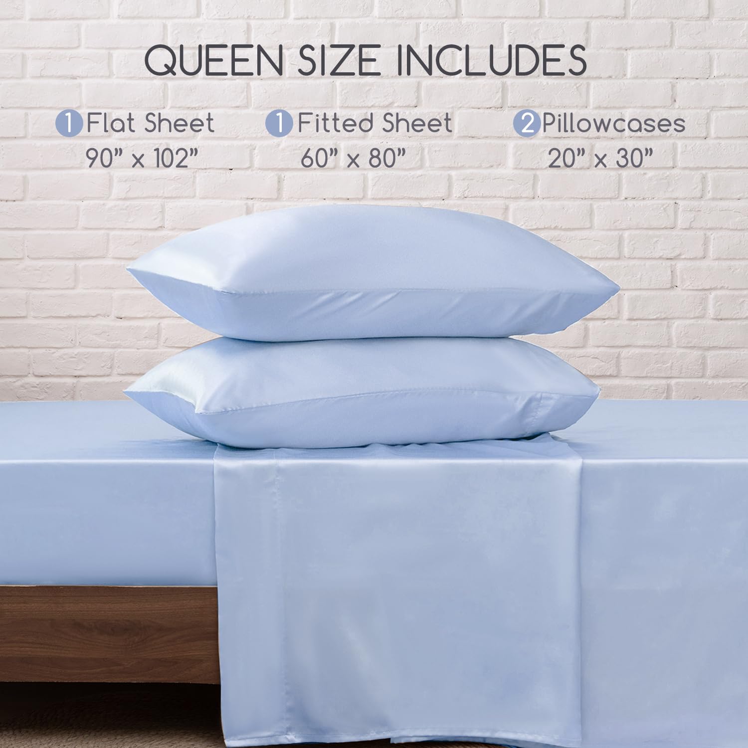 MR&HM emballage et contenu du lot : drap plat, drap-housse, 2 taies
