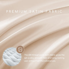 MR&HM gros plan texture satin 600 TC pour douceur durable