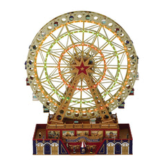 Mr. Christmas vue face de la grande roue dorée apportant une décoration festive