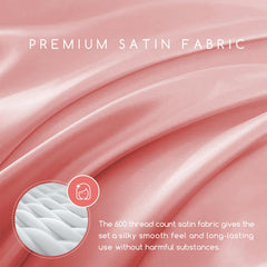 MR&HM gros plan sur texture satin 600 fils, toucher soyeux