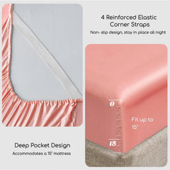 MR&HM drap-housse ajusté sur matelas profond, maintien parfait