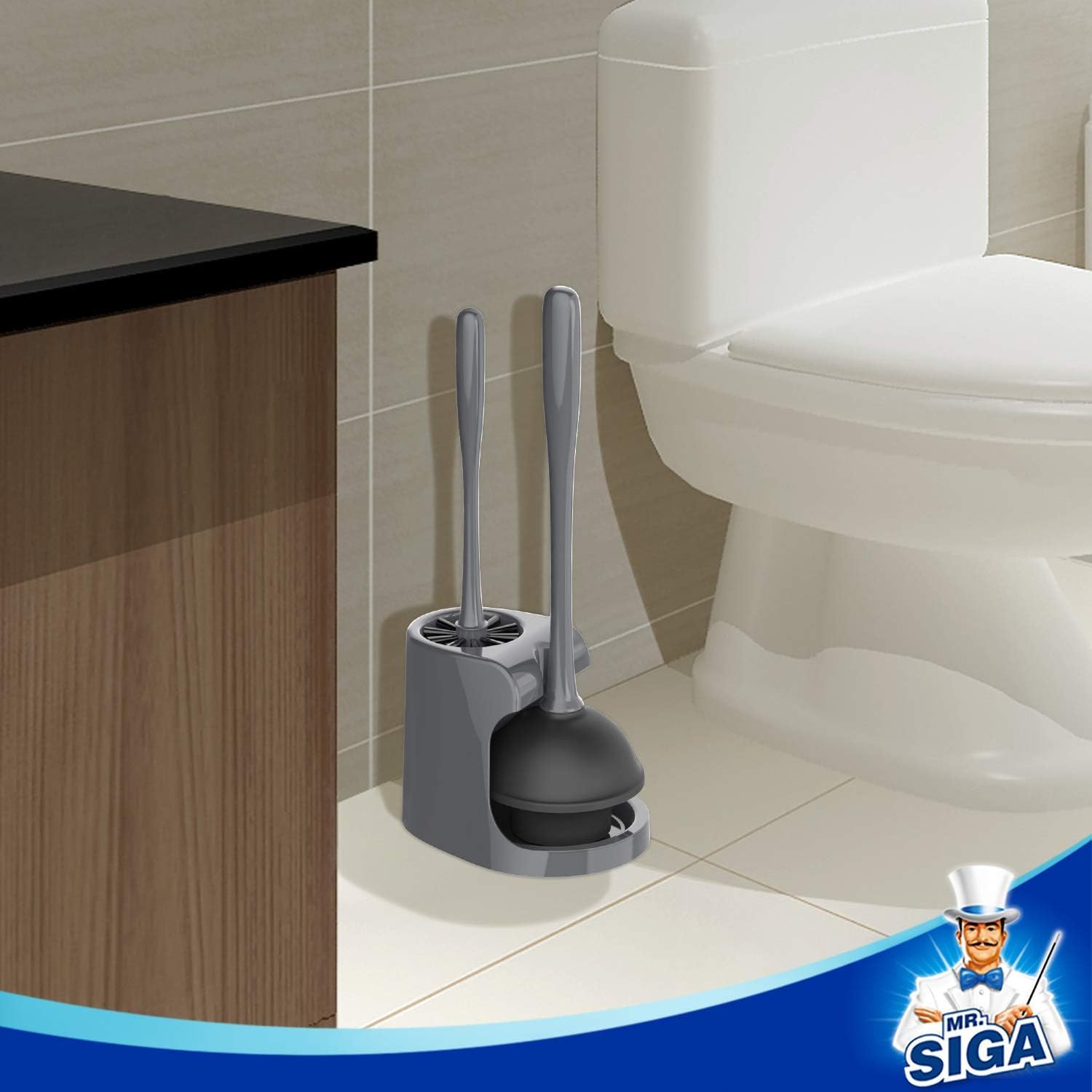 MR.SIGA finition grise discrète s'intégrant aux décors modernes