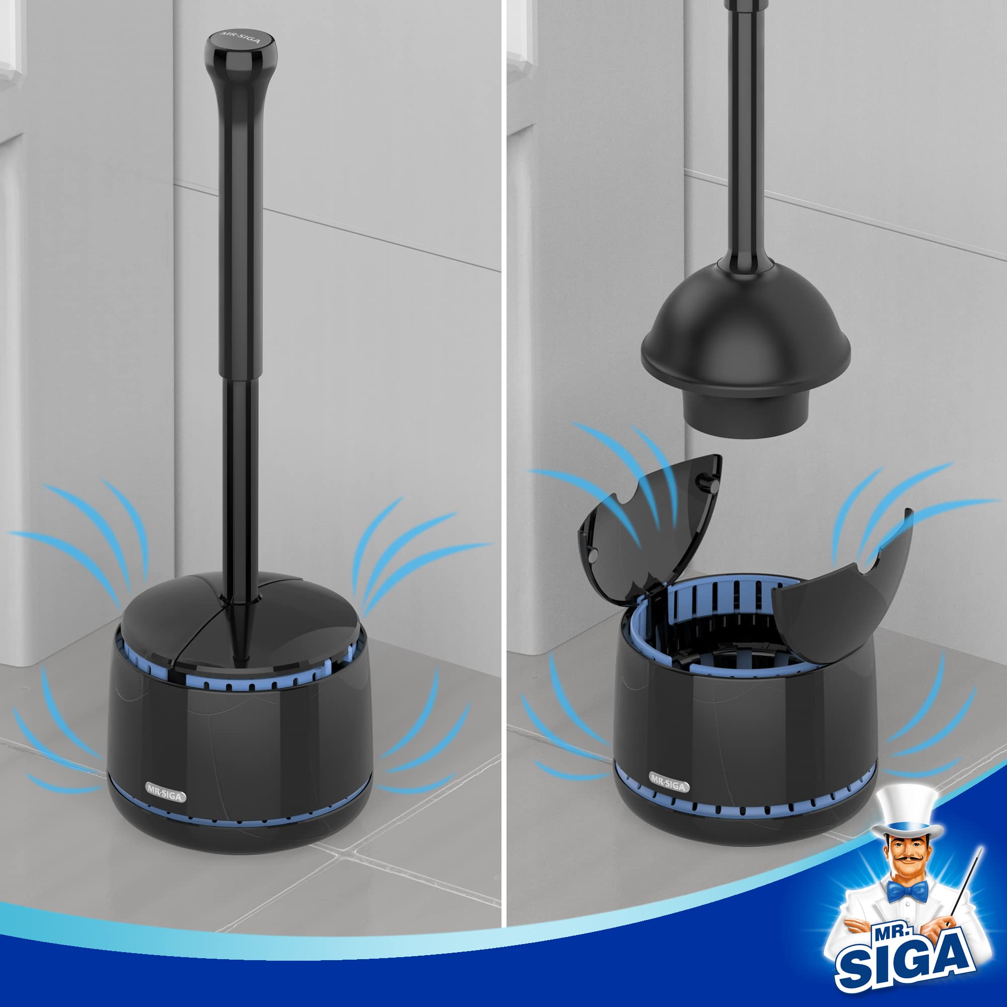 MR.SIGA comparaison taille illustrant l'échelle et le rangement peu encombrant