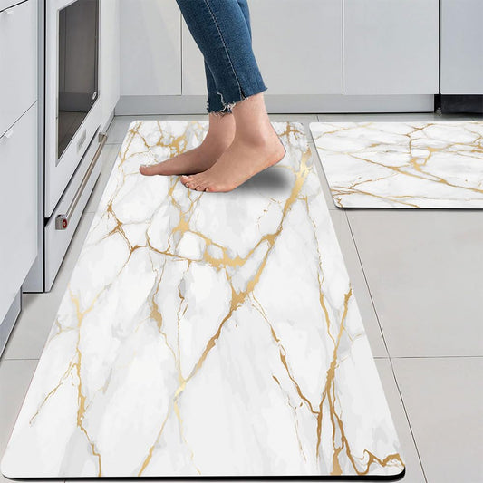 Mrcrypos tapis devant évier or blanc apportant confort antidéfatigue