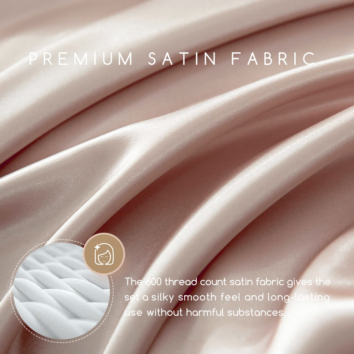 MR&HM gros plan texture satin 600 fils douceur visible pour confort