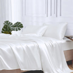 MR&HM draps Twin XL face avant montrant l'ensemble blanc et maintien élégant