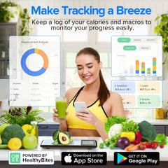 MrOwner synchronisée à HealthyBites sur smartphone pour suivi nutritionnel
