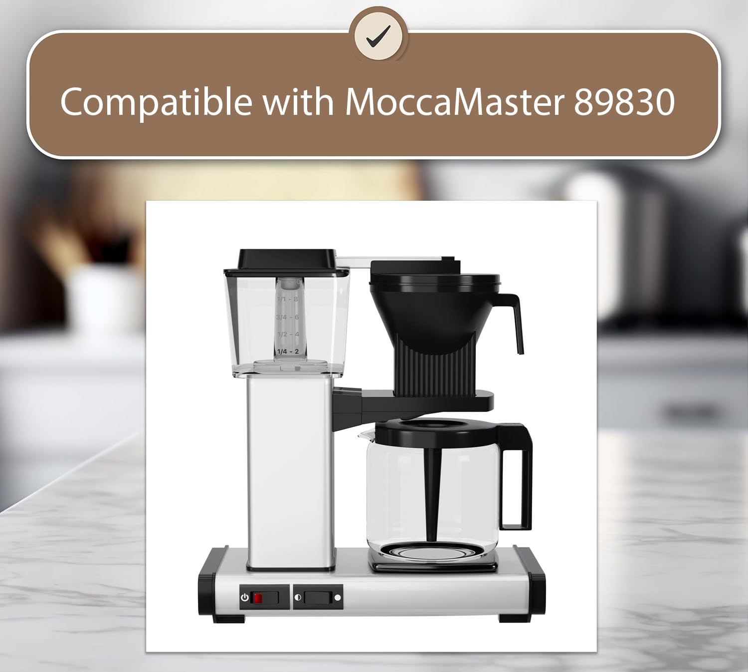 MRX Solutions carafe à côté d'un ruban métrique affichant capacité 1,25 L