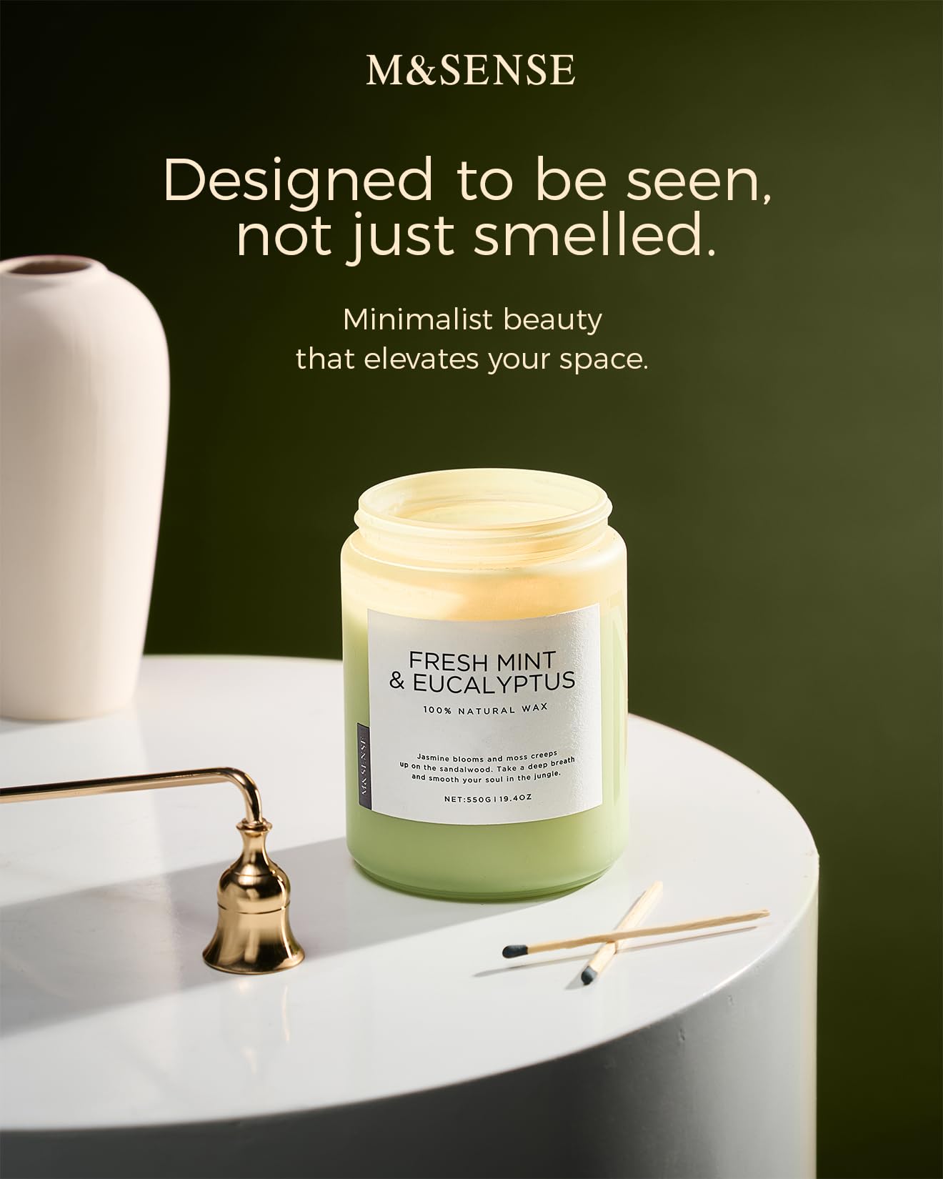 M&SENSE sur bureau favorisant concentration grâce à parfum léger