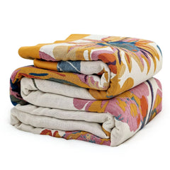 MSGKV plaid boho face avant montrant motif floral et style décoratif