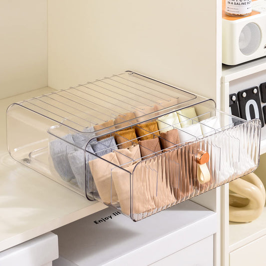 MSHOMELY face du produit transparent montrant 24 cases et rangement net