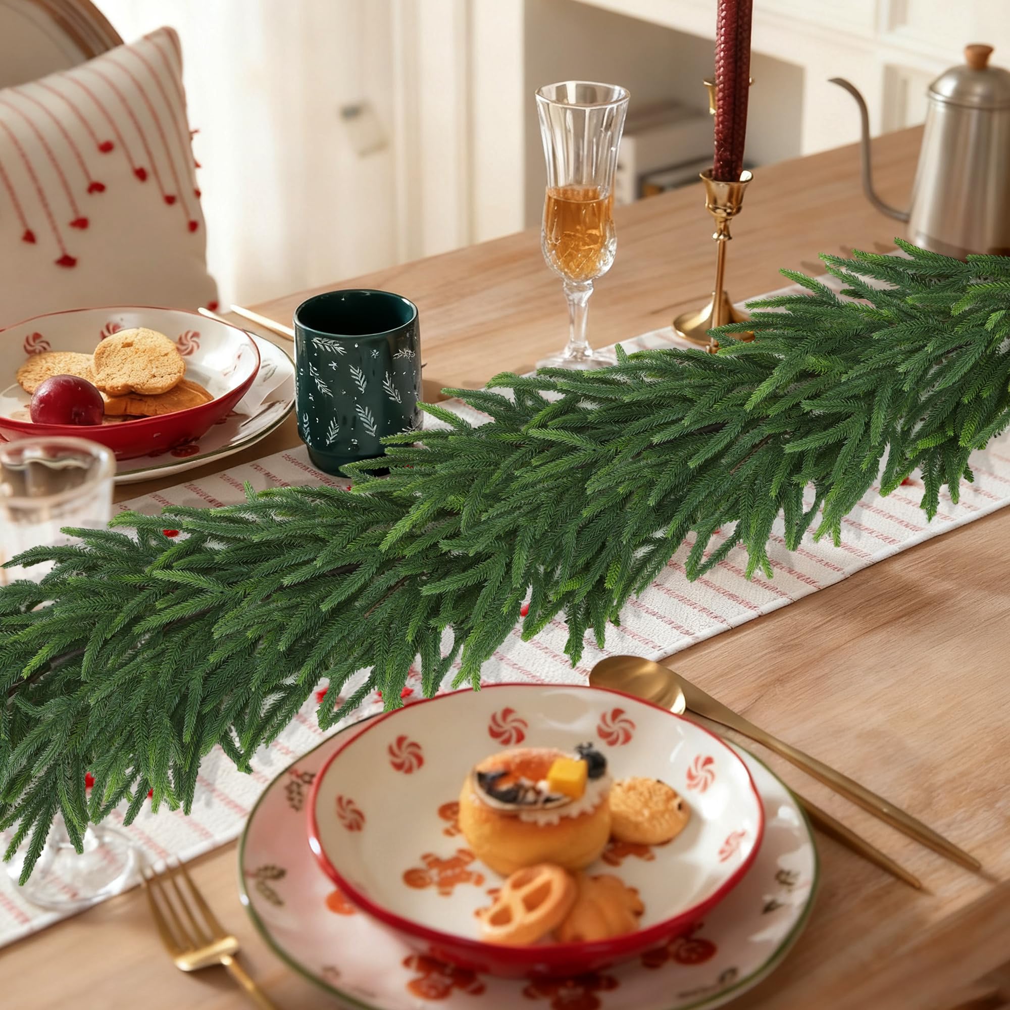 MSMUH guirlande décorée sur manteau apporte chaleur et ambiance
