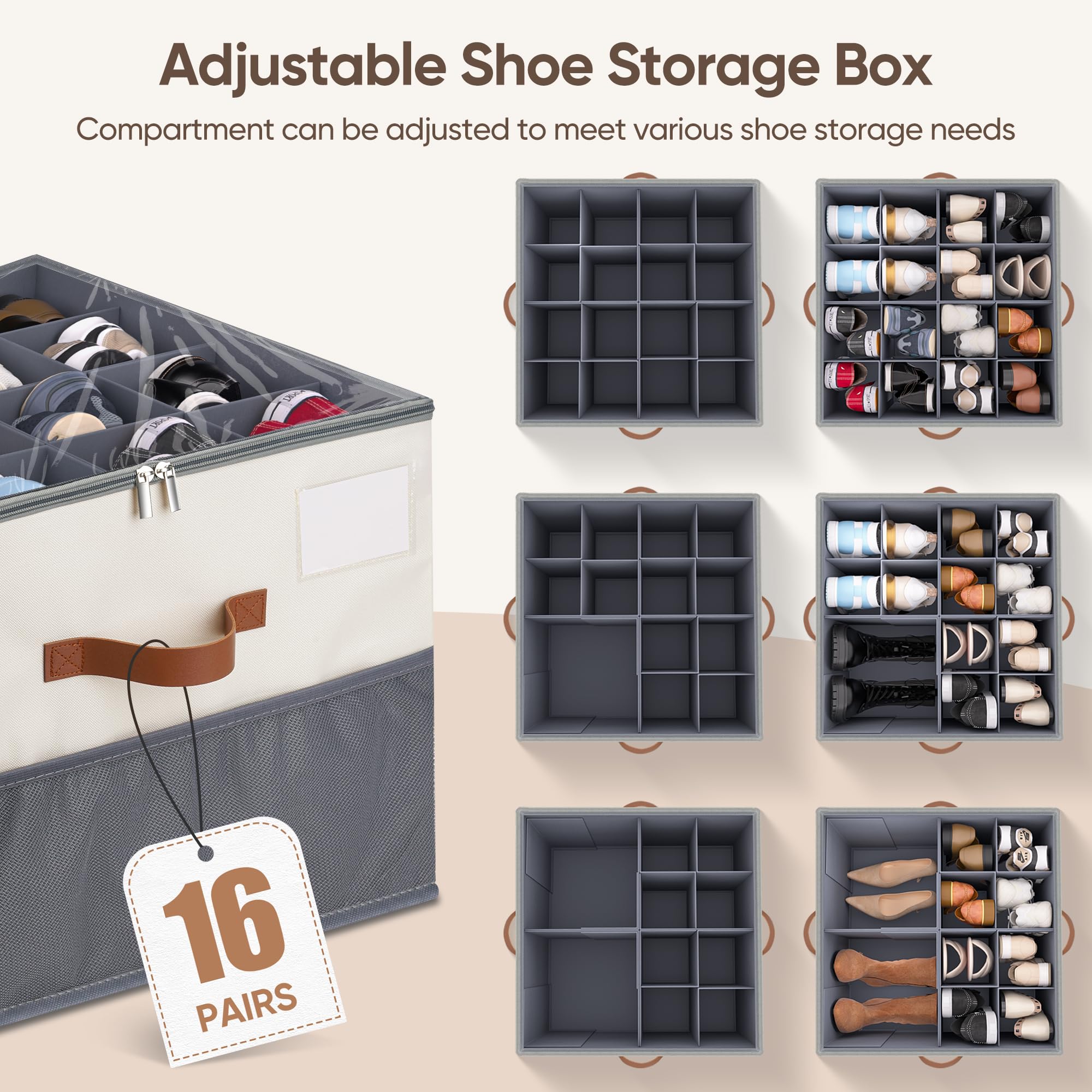 MSTONAL boîte ouverte avec chaussures pour accès facile