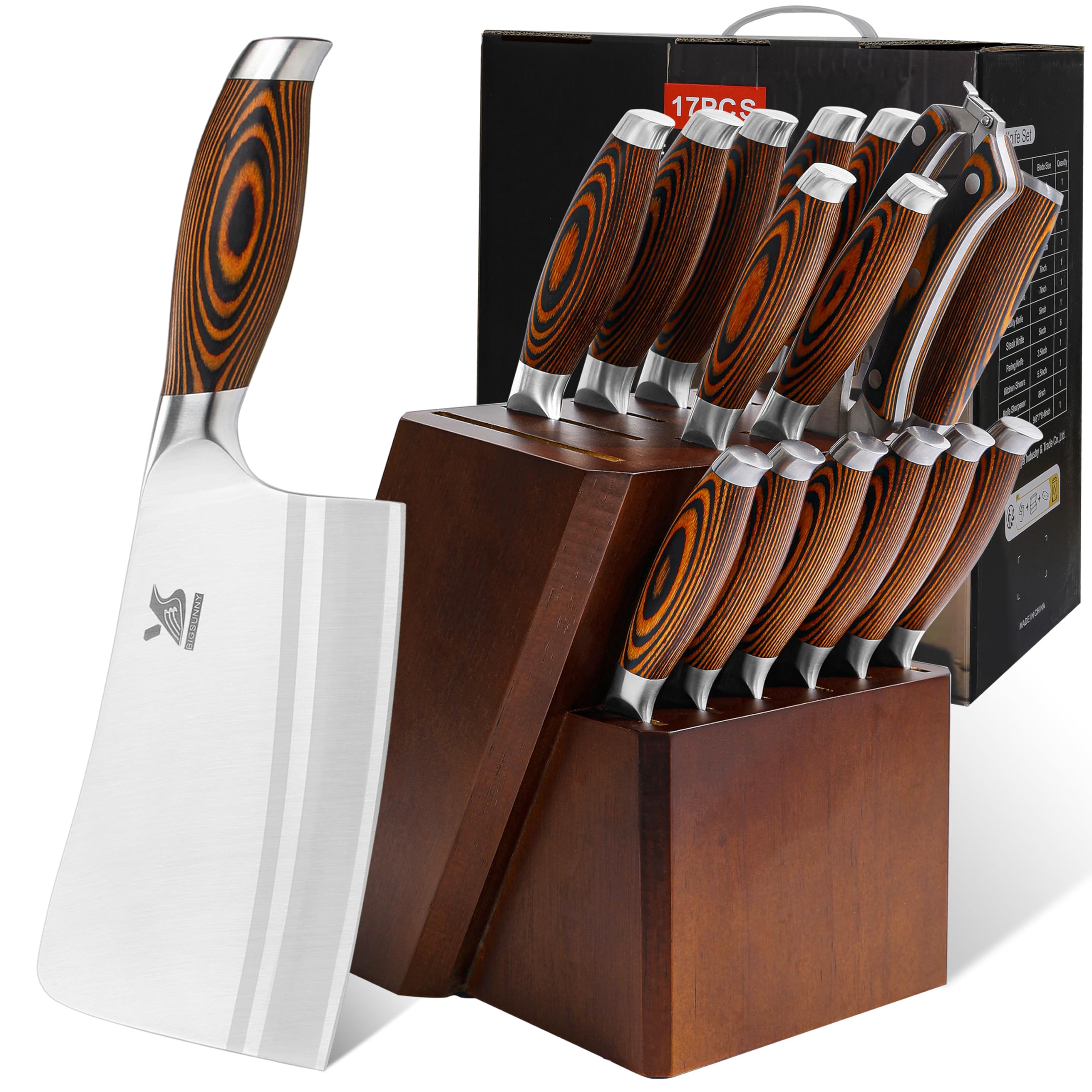 MSY BIGSUNNY coffret face avant présentant bloc bois et couteaux, esthétique professionnelle