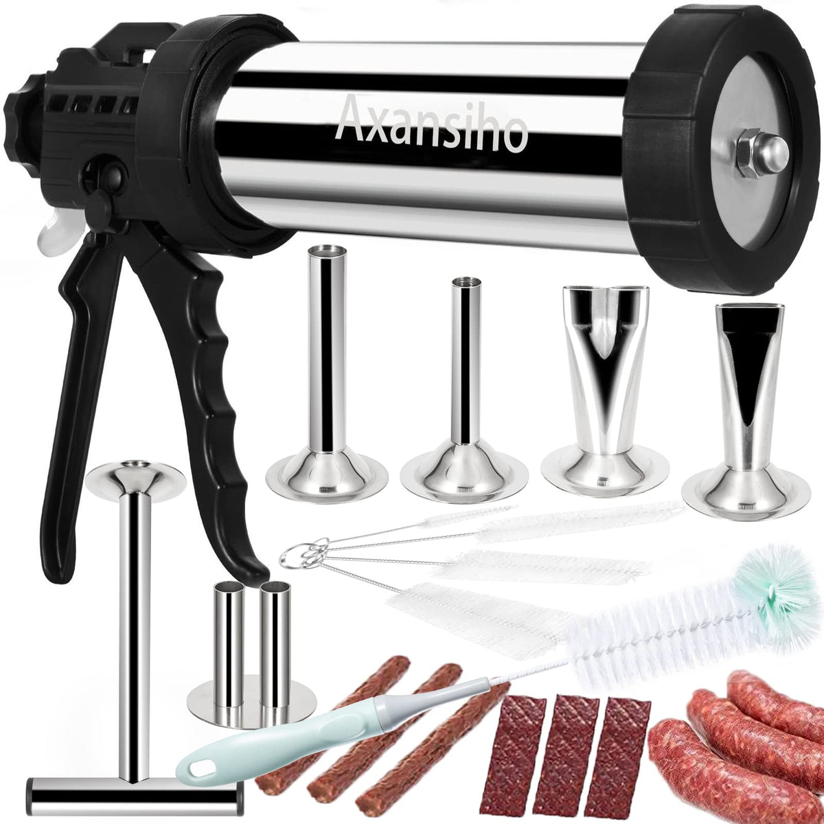 MTOGALT pistolet jerky vue face montrant qualité inox et ergonomie
