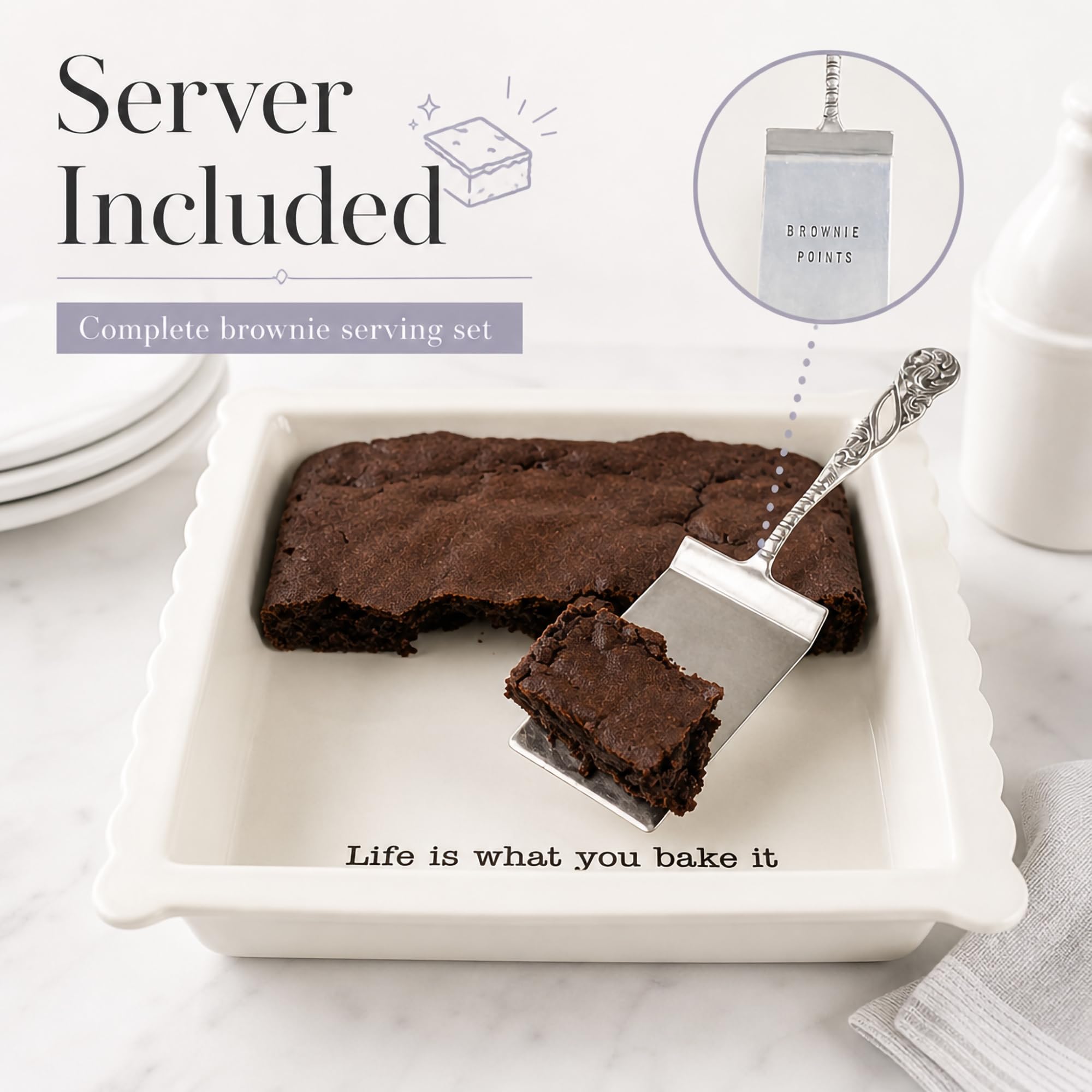 Mud Pie gros plan bord festonné pour une finition élégante