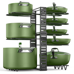 MUDEELA face avant du range-casseroles montrant gain de place