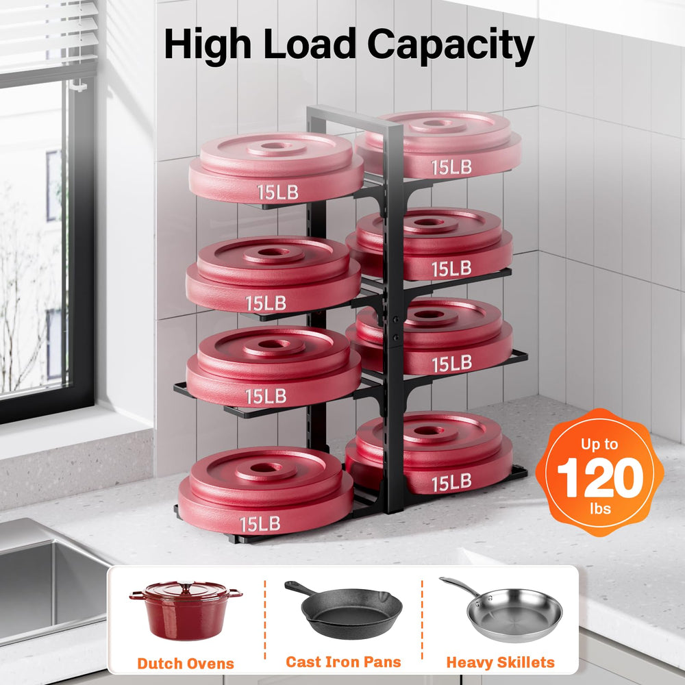 MUDEELA détail d'un niveau réglable, modularité pour casseroles