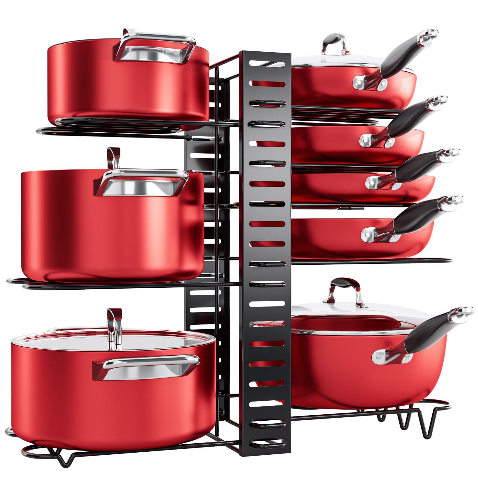 MUDEELA vue de face du porte-casseroles montrant gain d'espace