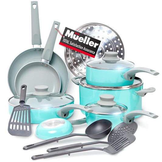 MUELLER HOME ensemble 16 pièces présenté pour gain de place et polyvalence