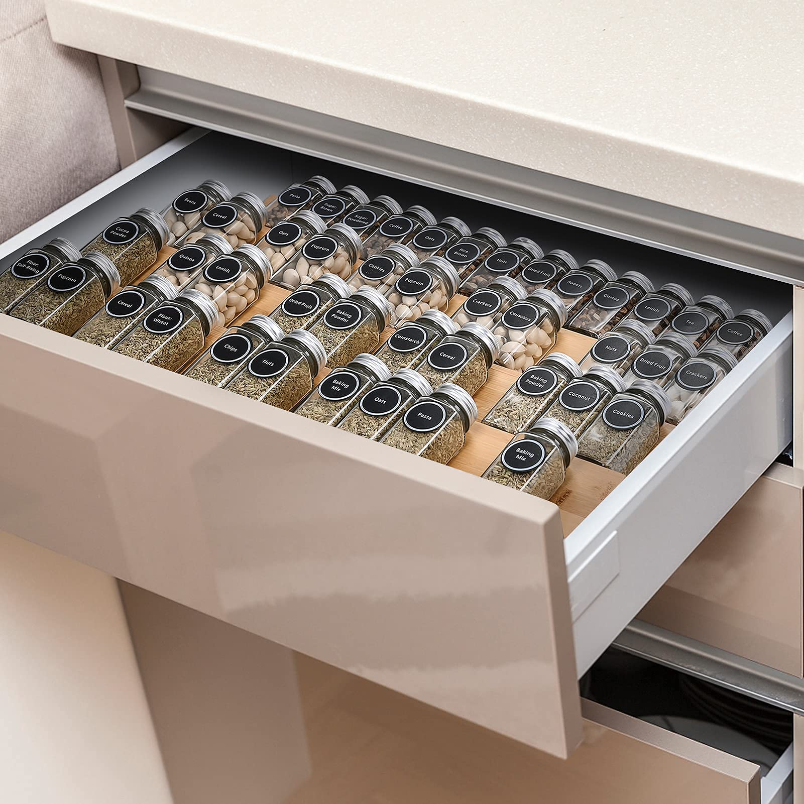 Mulush plateaux côte à côte capacité modulable pour nombreux bocaux