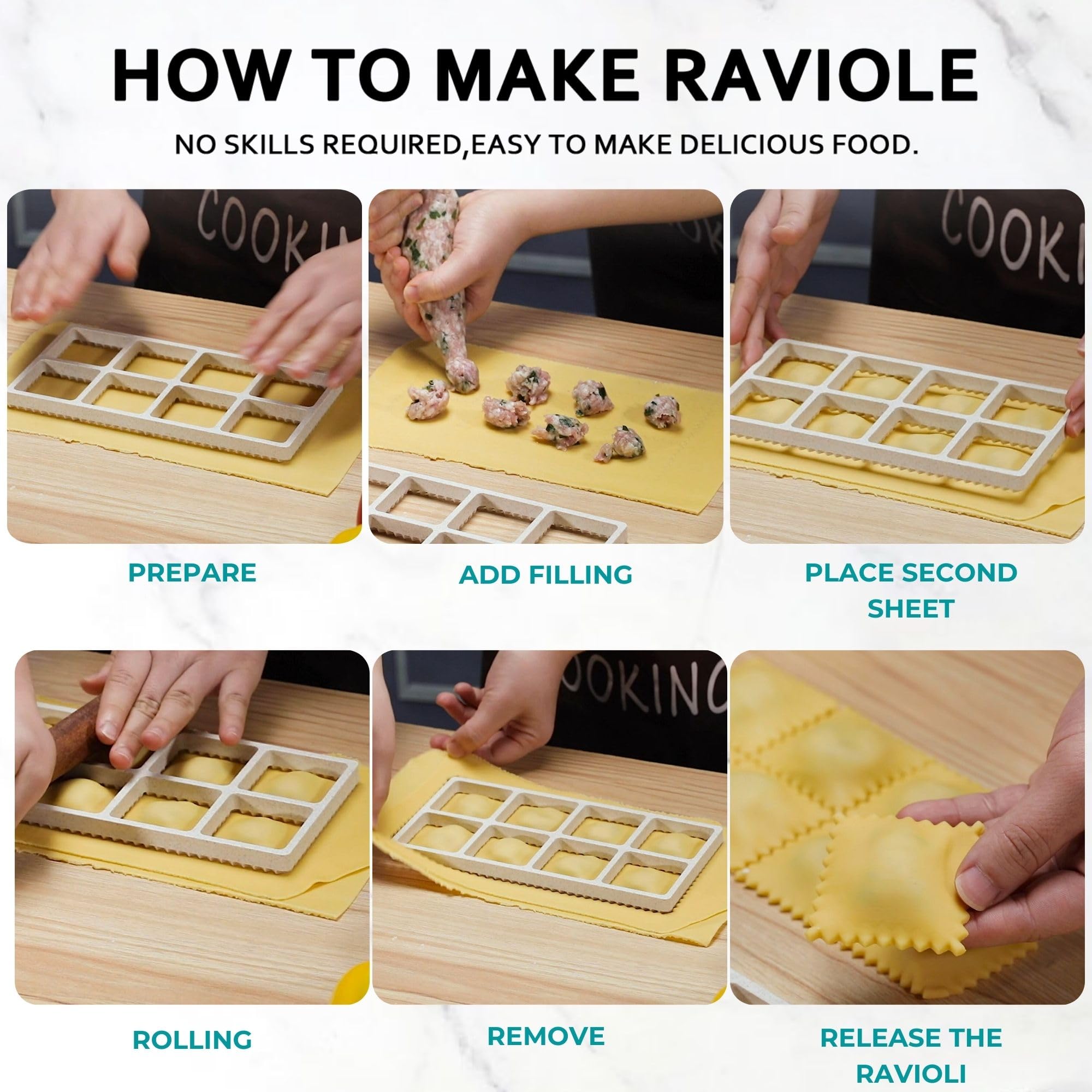 MUMSUNG plateau de raviolis prêts présentant formes uniformes et appc9tissantes