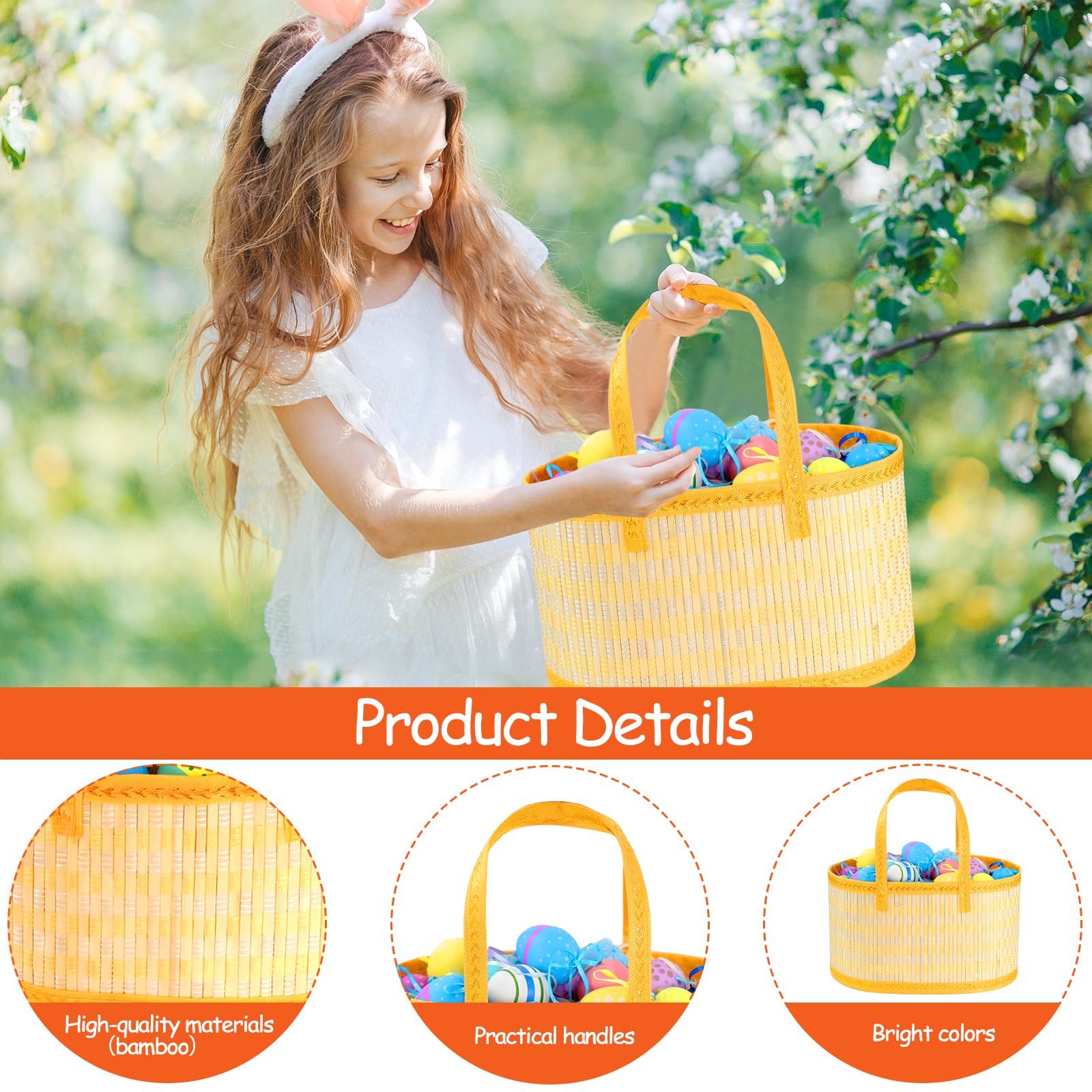 MUOUAKATE panier en usage chasse aux œufs facilitant collection rapide