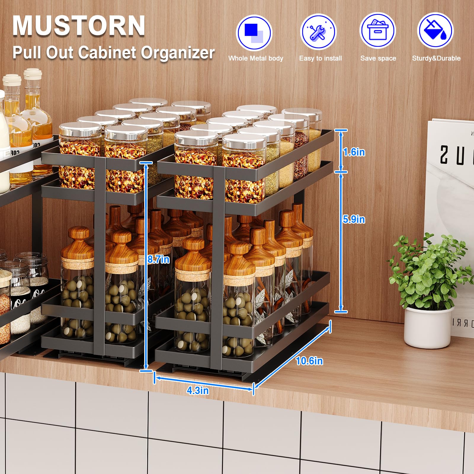 Mustorn gros plan du garde-corps, maintien sécurisé des bocaux