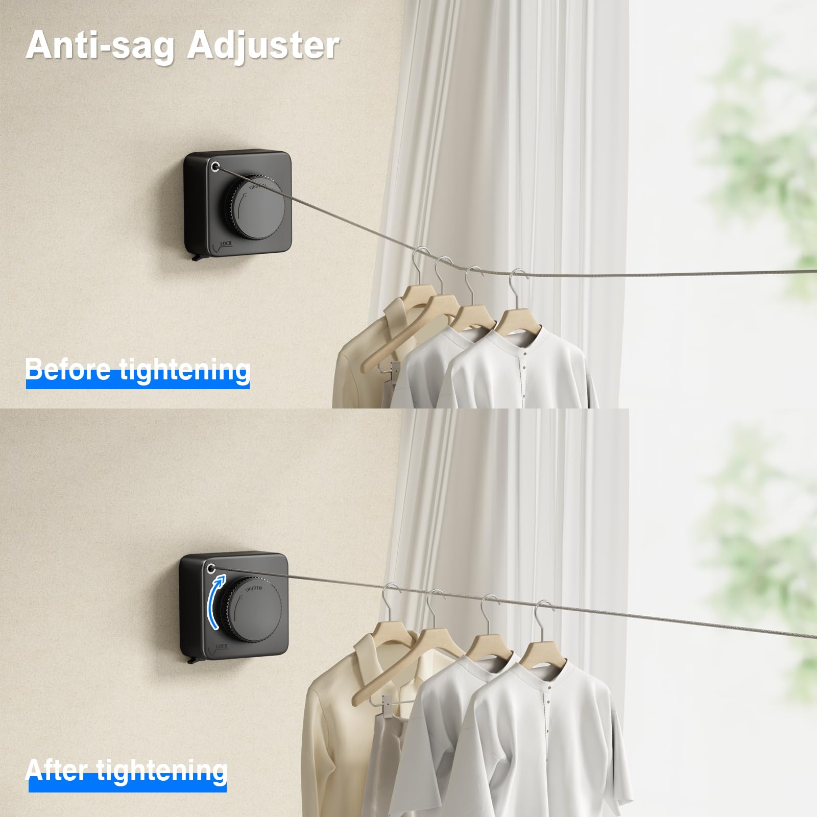 Mustorn corde à linge utilisée sur balcon optimisant l'espace extérieur