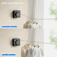 Mustorn corde à linge utilisée sur balcon optimisant l'espace extérieur