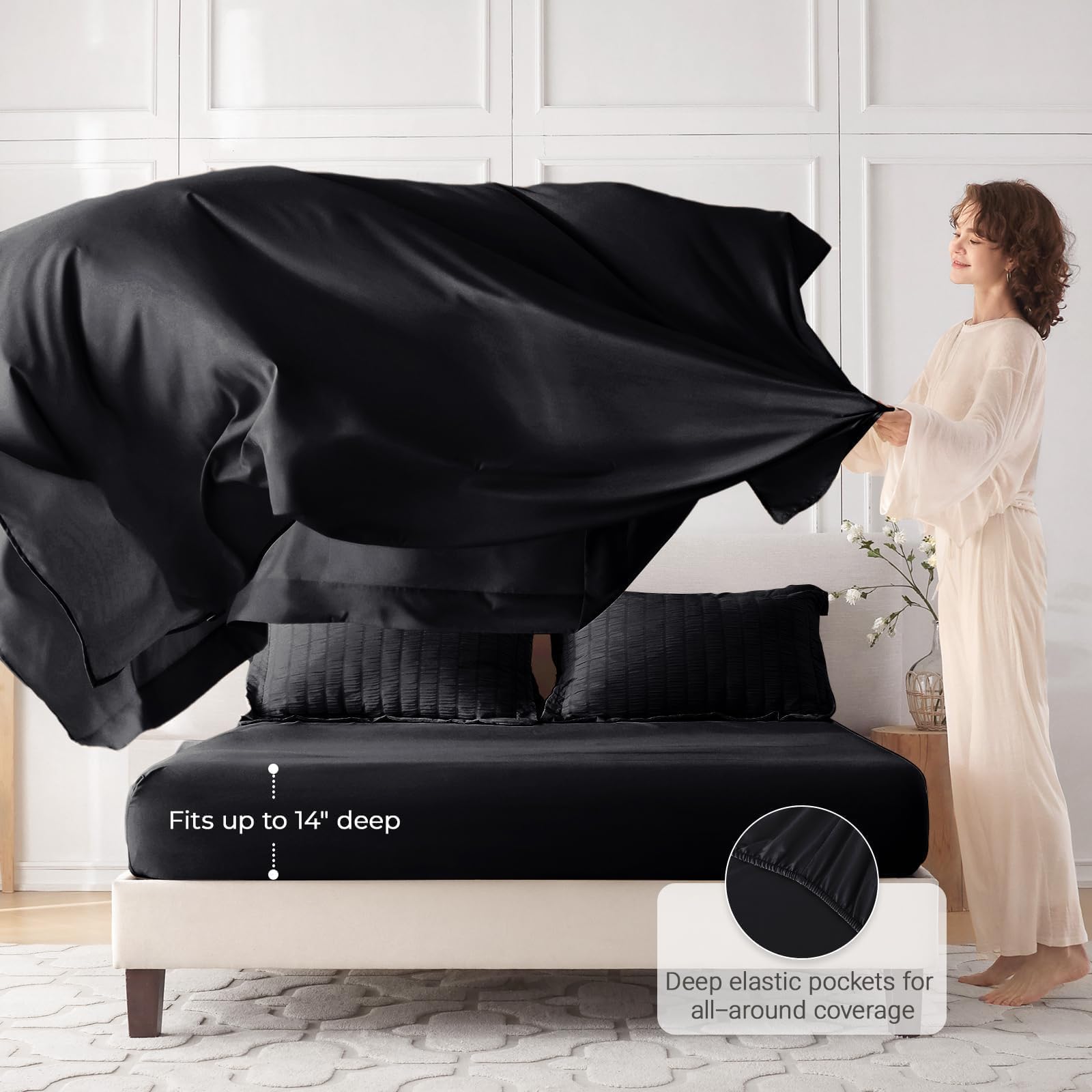 MUXHOMO texture microfibre douce au toucher pour confort durable