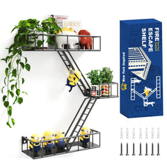 MVPSONAG étagère frontale noire, design gain de place et style industriel