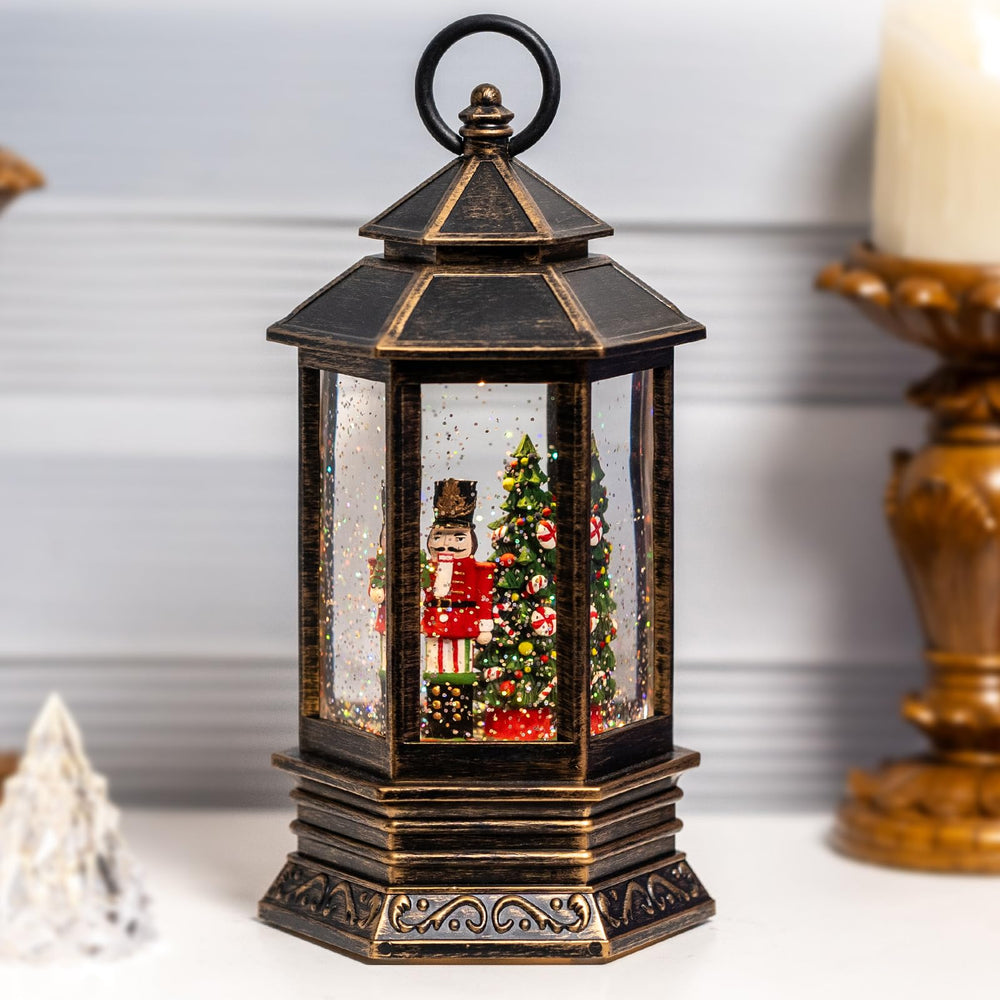 MXwcy lanterne ambiance sur table de Noël ajoutant chaleur décorative