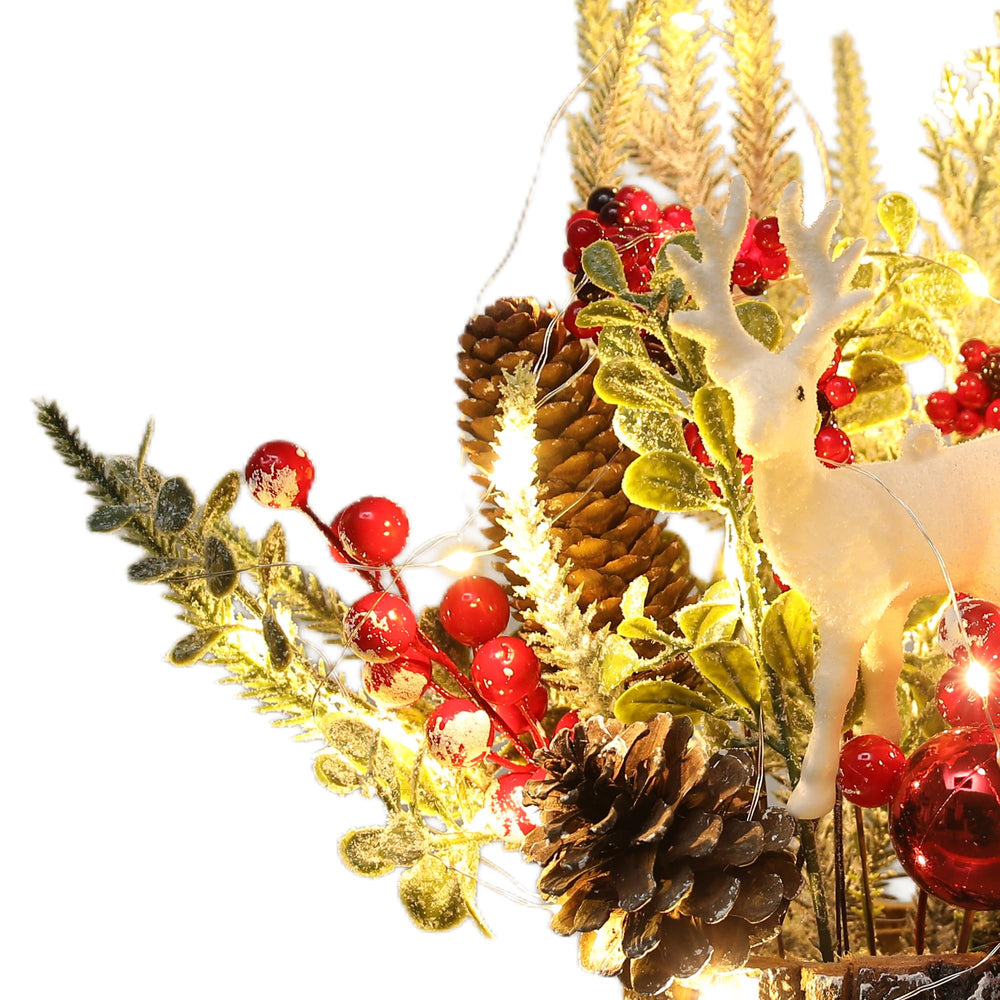 MYELLU gros plan branches avec pommes de pin pour charme hivernal