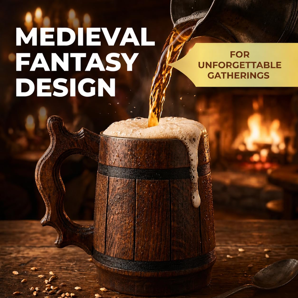 MyFancyCraft chope en usage versant bière illustrant fonctionnalité quotidienne
